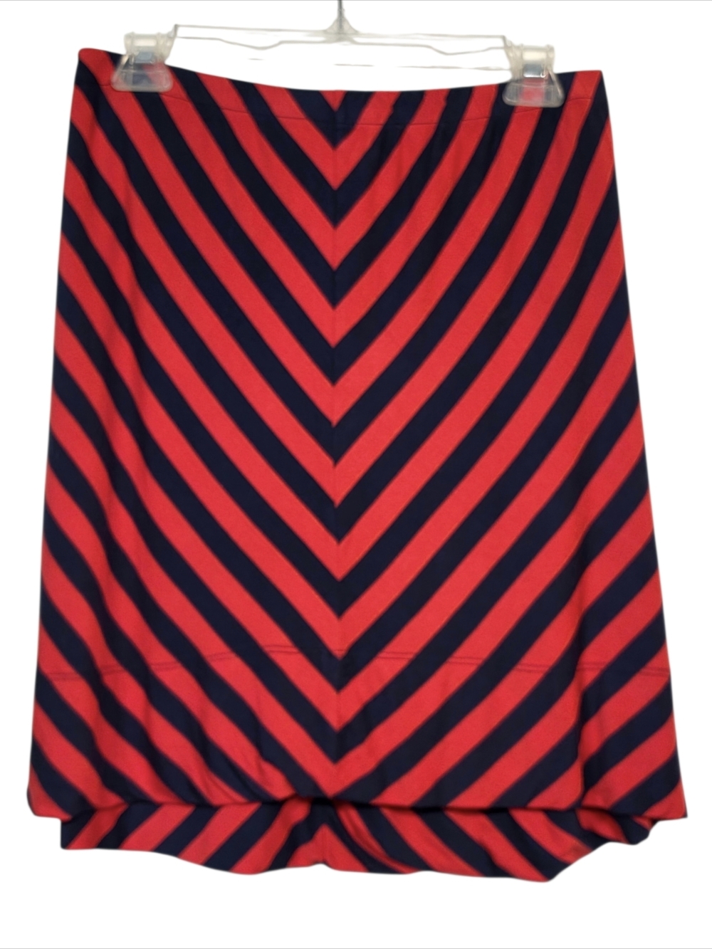 Merona Chevron Stripe Skirt Soft & Stretchy – Women’s XL – Red & Navy